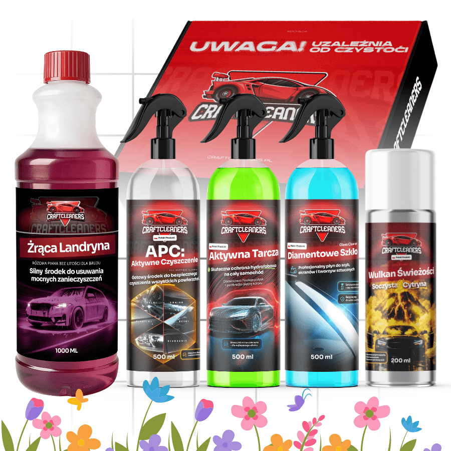 Wiosenny Zestaw - czas na wiosenne porządki w aucie + Opakowanie Premium